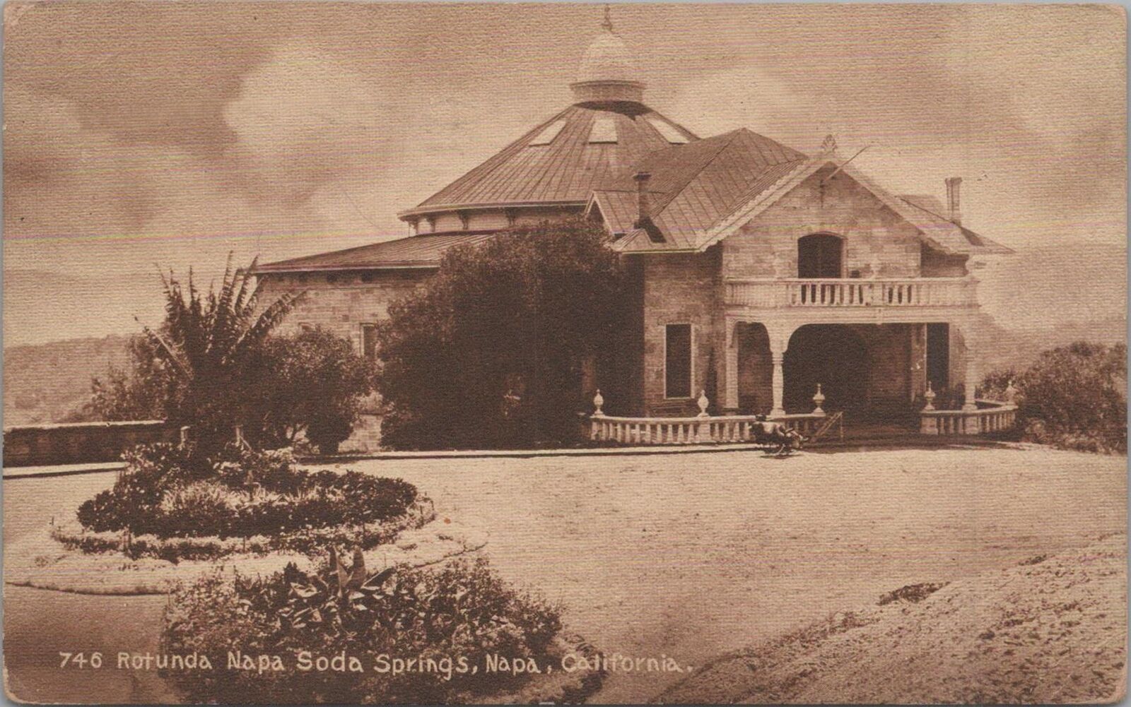 Postcard Rotunda Napa Soda Springs Napa CA 1911