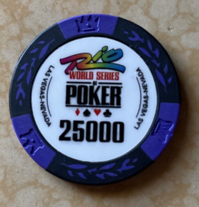 WSOP RIO Las Vegas World Series Of Poker 25000 Chip Discontinued RARE 2014