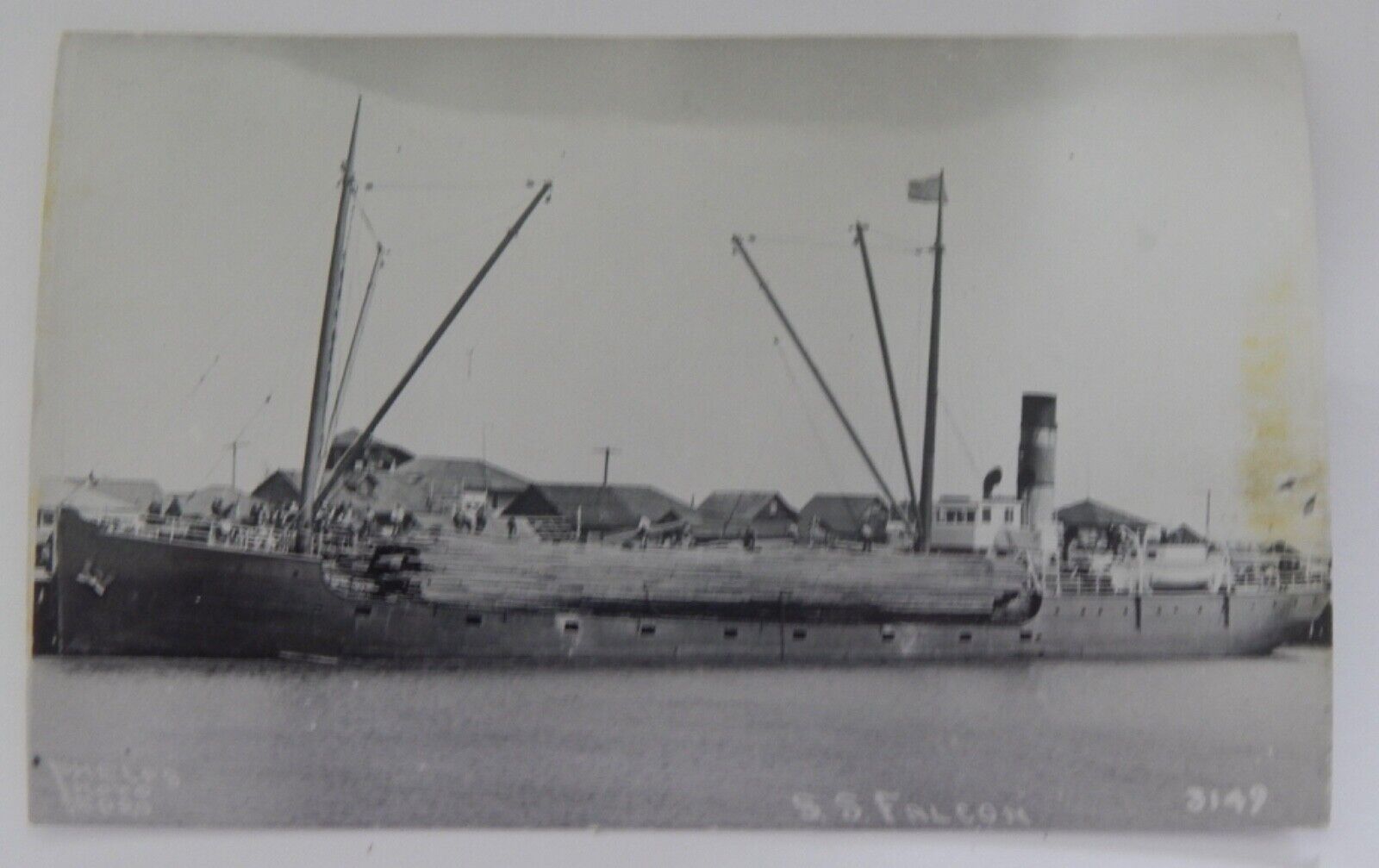 Steamship Steamer FALCON real photo postcard RPPC