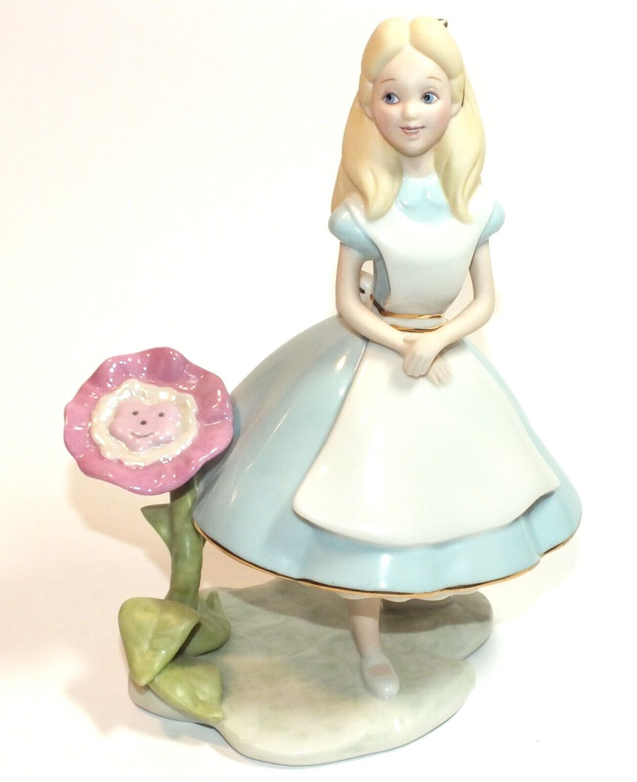 Walt Disney Lenox Alice In Wonderland Walking Through Flower Garden Statue Box