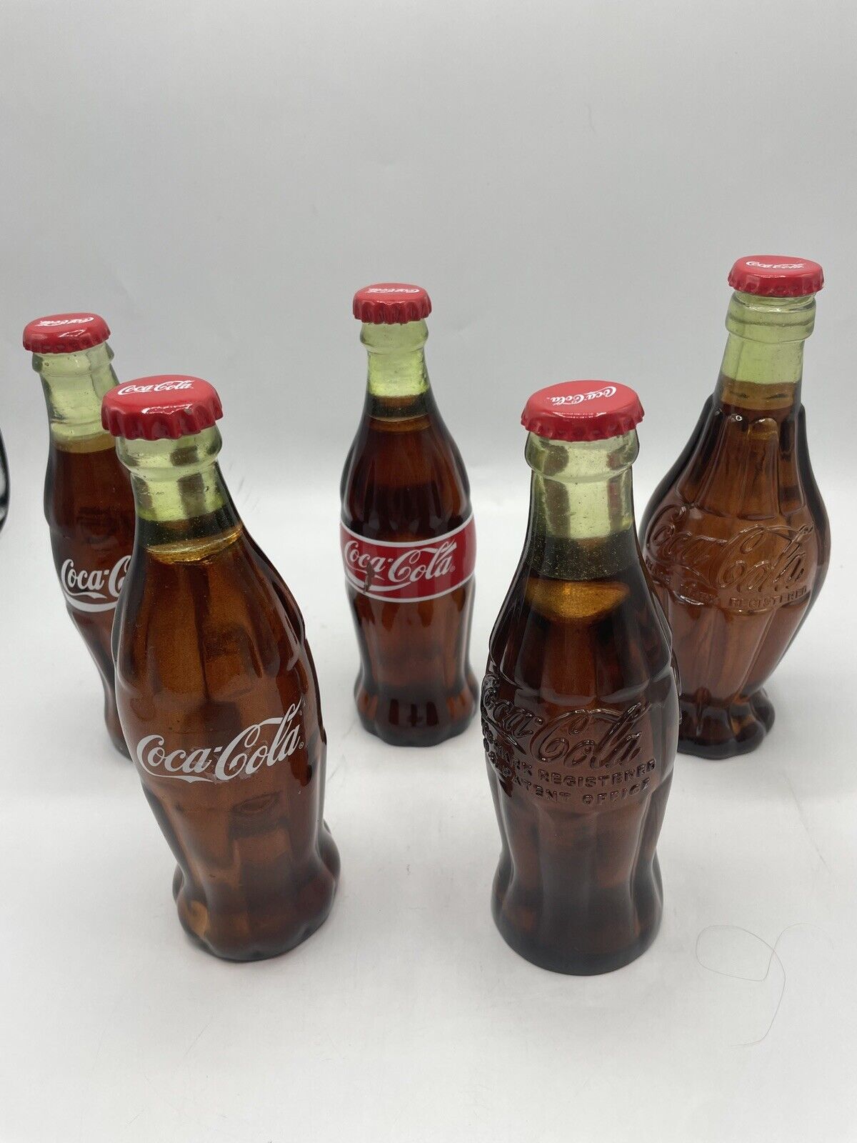 1915 1957 1961 1986 1991 plastic Replica COCA COLA Bottles Hamilton Collection