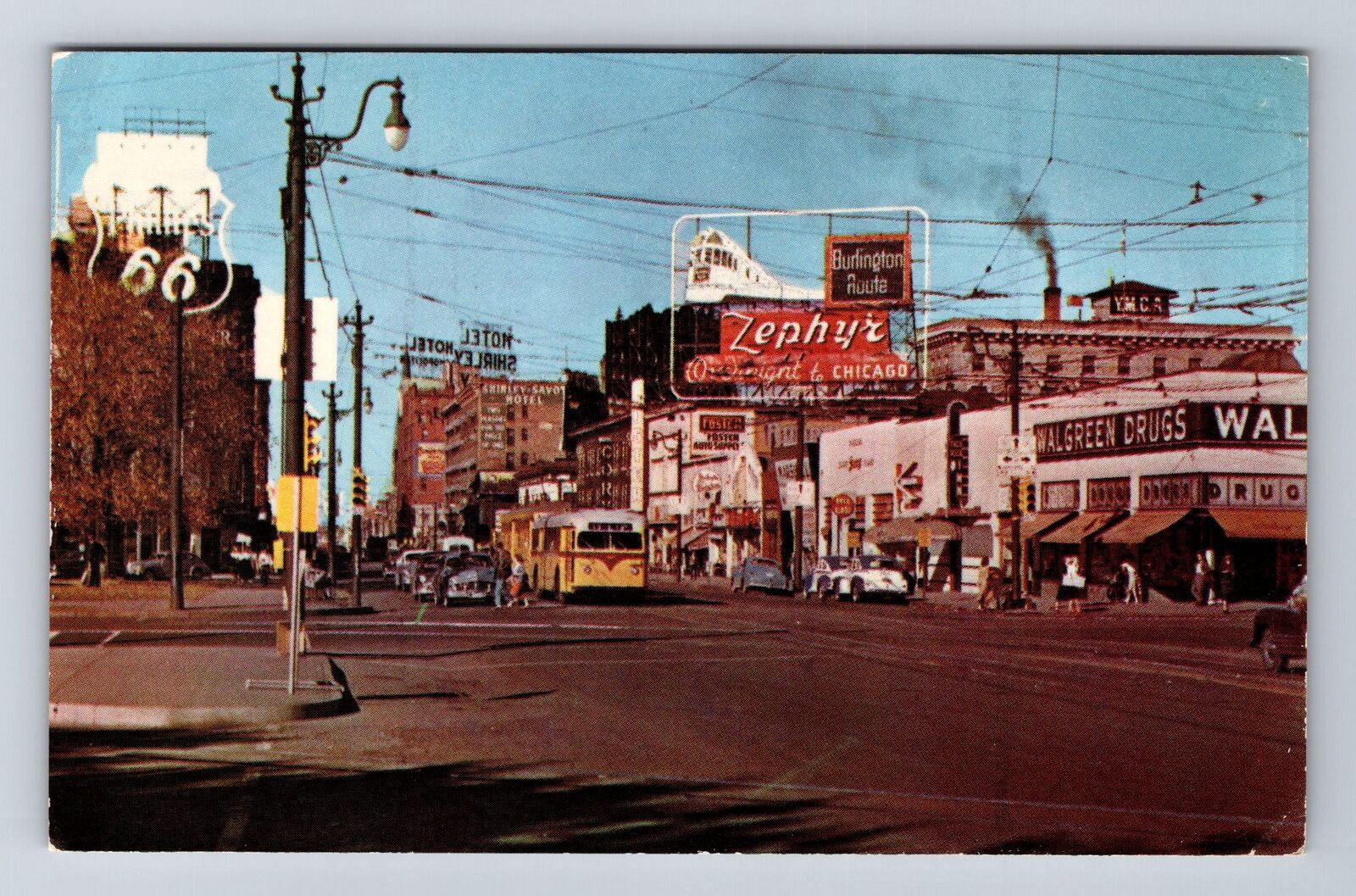 Denver CO-Colorado Looking North On Broadway Vintage Souvenir Postcard