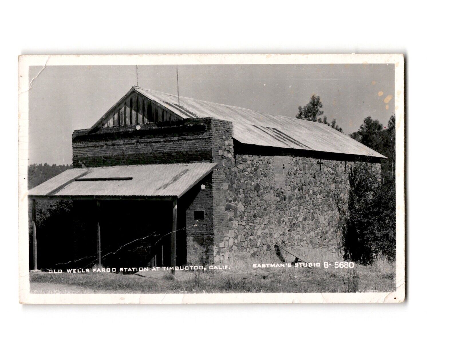Old Wells Fargo Station at Timbuctoo, California RPPC Vintage Postcard