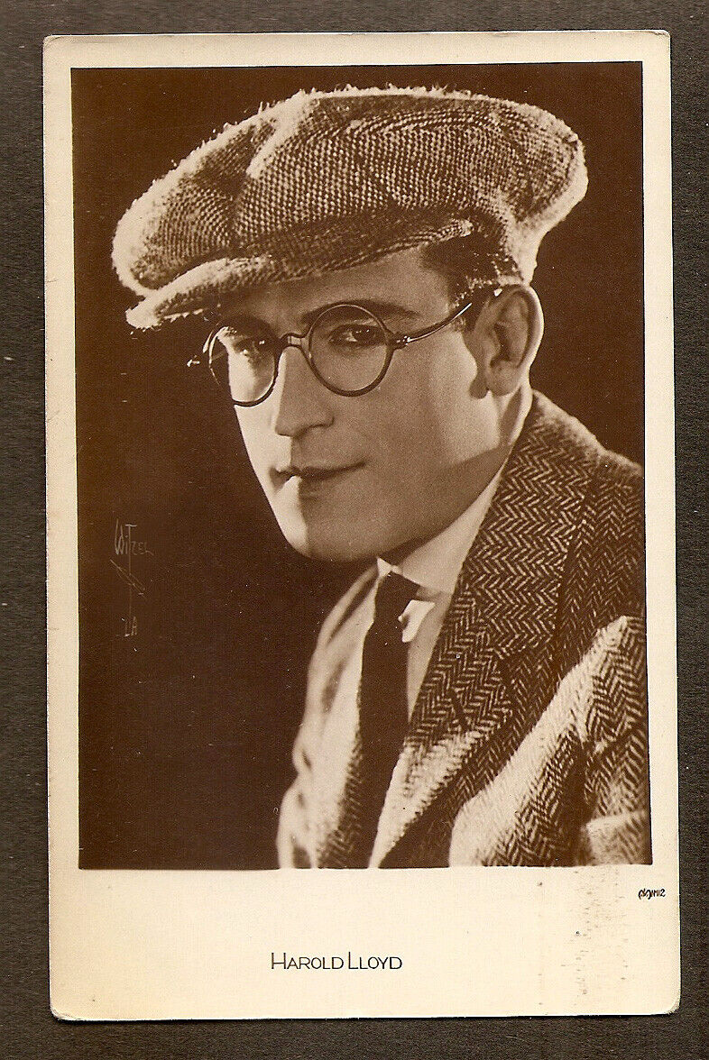 HAROLD LLOYD  POSTCARD VINTAGE 1930s REAL PHOTO  CARD