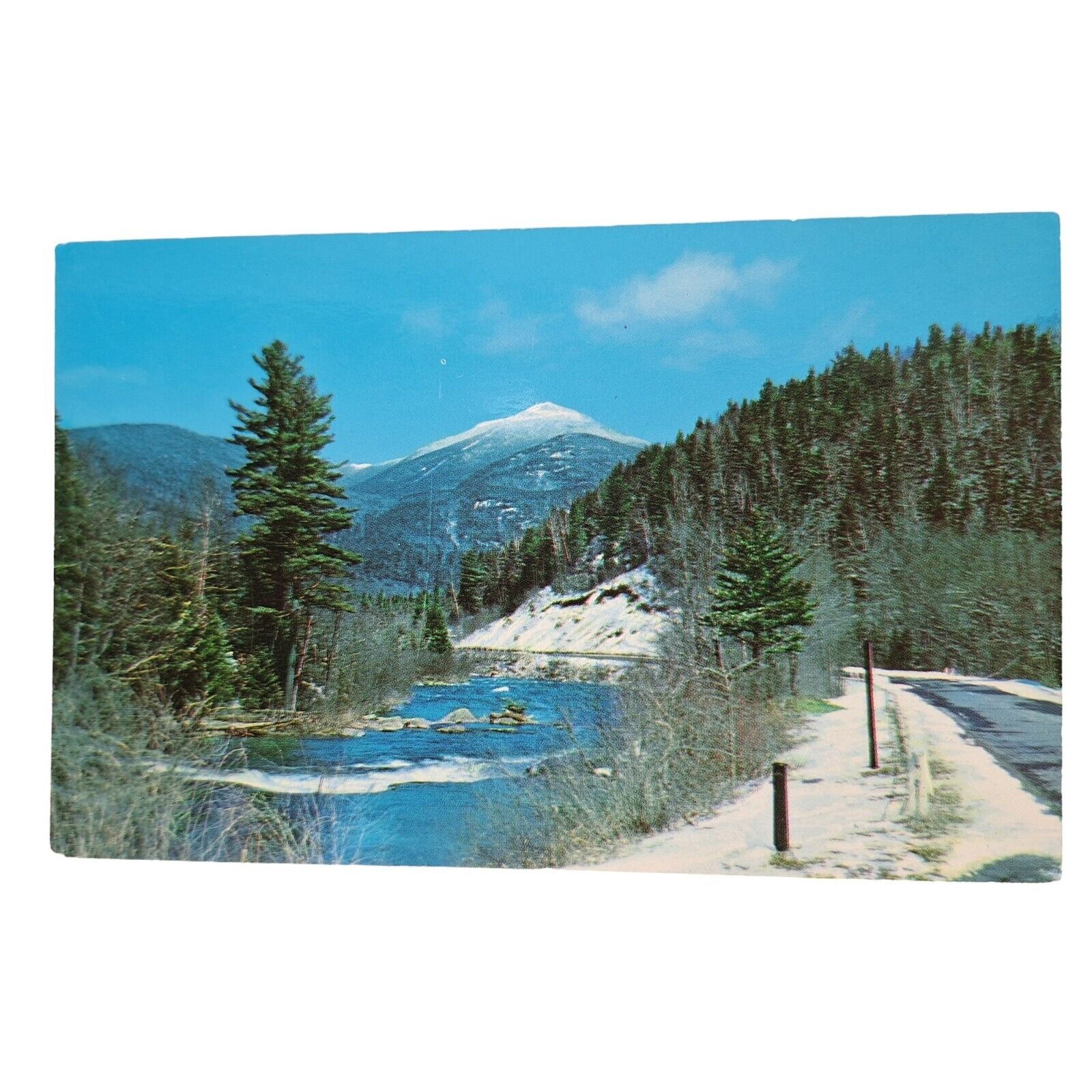 Postcard The Beautiful Adirondack Mts Of New York State Snow Chrome Unposted
