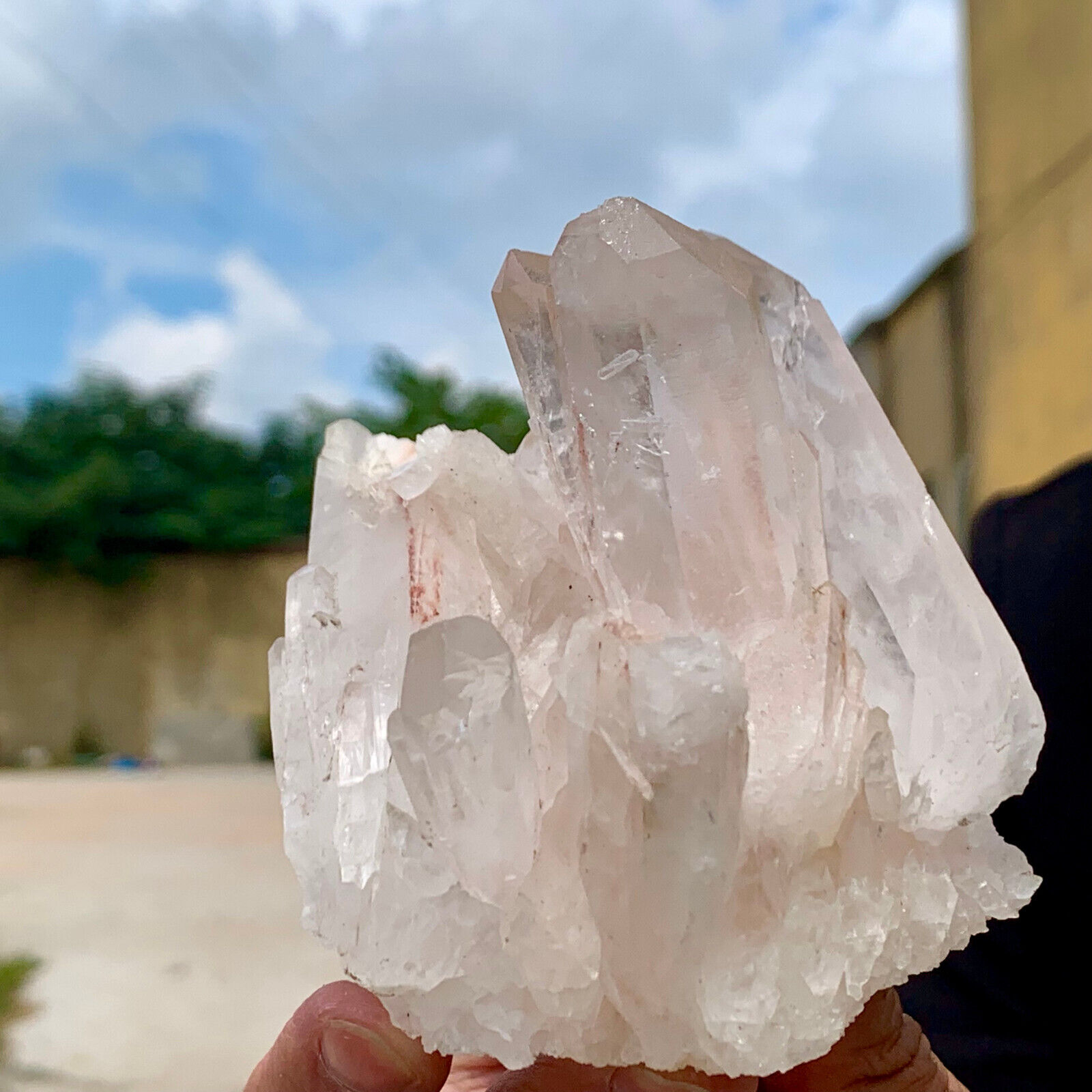 414G  Natural Beautiful white Quartz Crystal Cluster Mineral Specimen