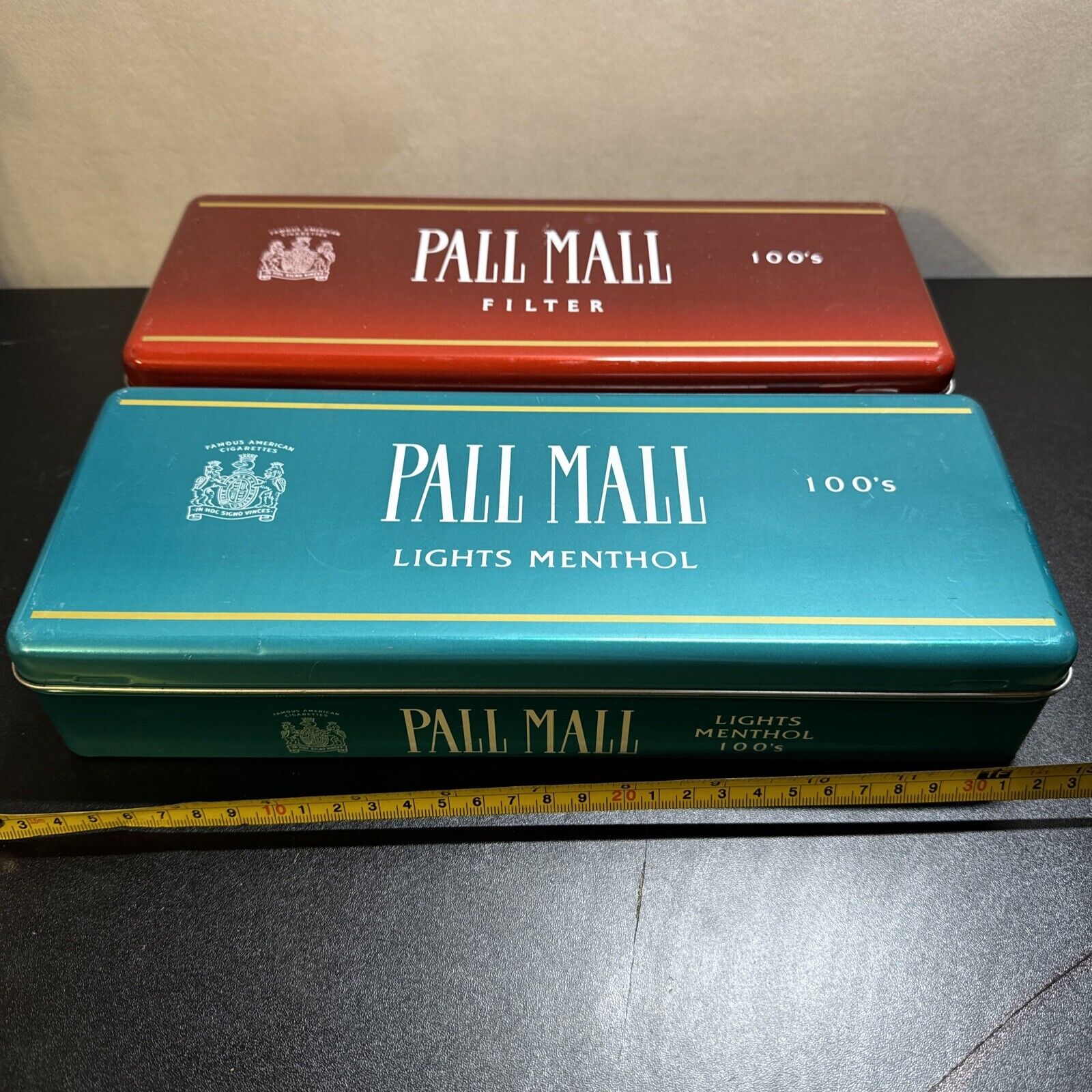 Pall Mall King Size Red And Menthol Filter Cigarette Tin Box Empty VTG