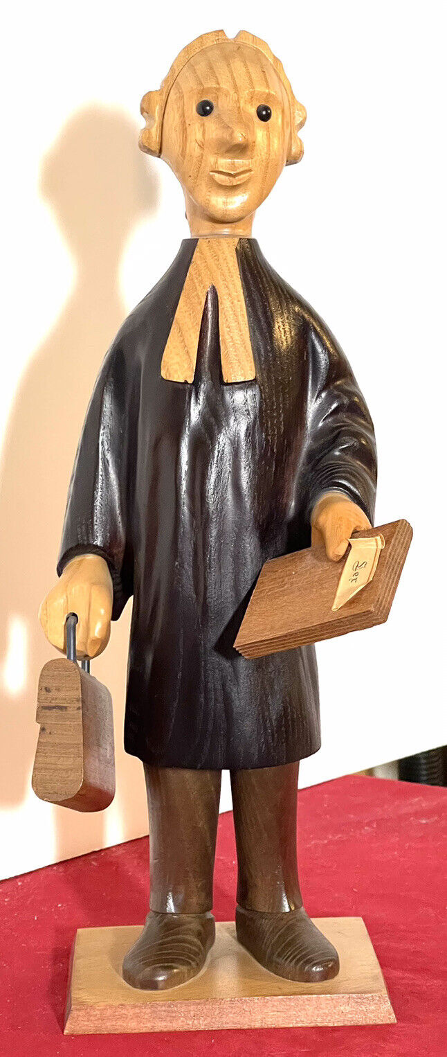 Romer Lawyer Judge Barrister Italy MCM Carved Wood Figural Figure 13\