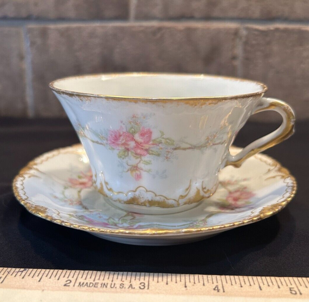 Theodore Haviland Limoges France Cup and Saucer Antique