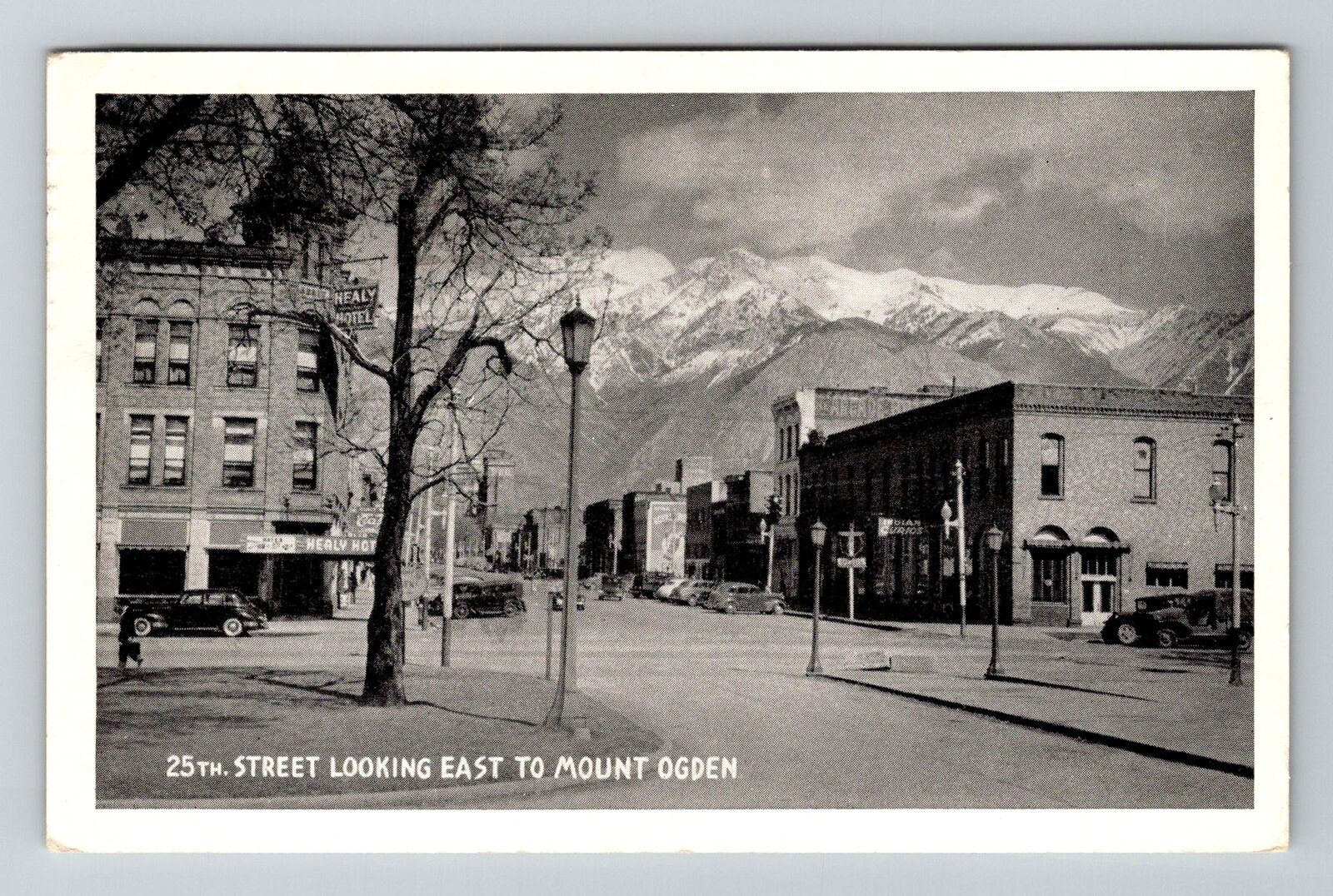 Ogden UT-Utah, 25th Street Looking East, Mount Ogden, c1951 Vintage Postcard