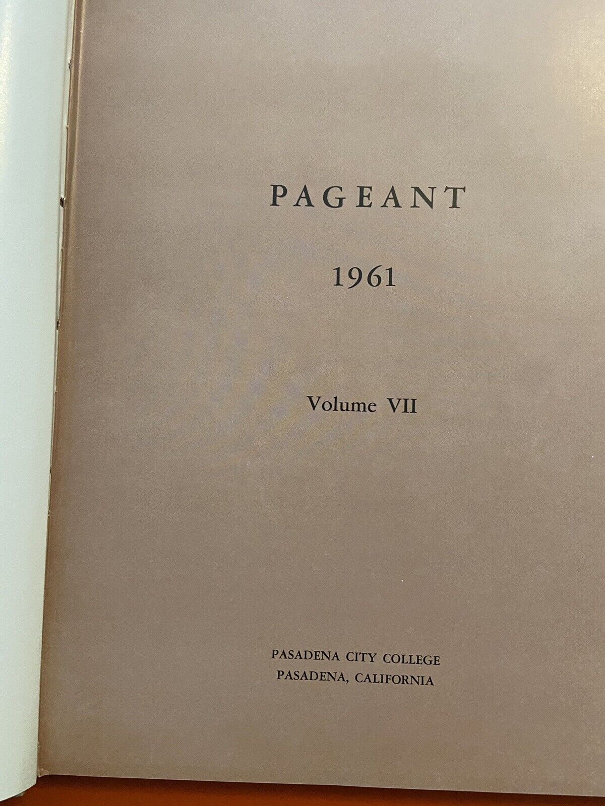 Yearbook 1961, Pasadena City College California, 61 Pageant, Good Cond, Annual