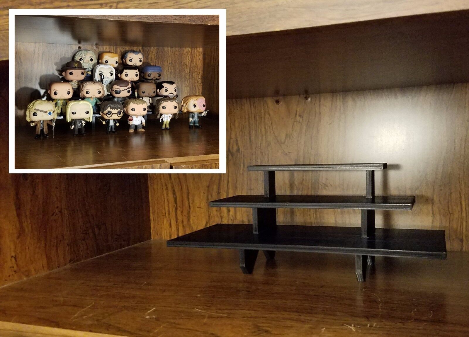 14 inch - Black Funko Pop Display Shelf - Holds Up to 14 Pops On 3 Levels