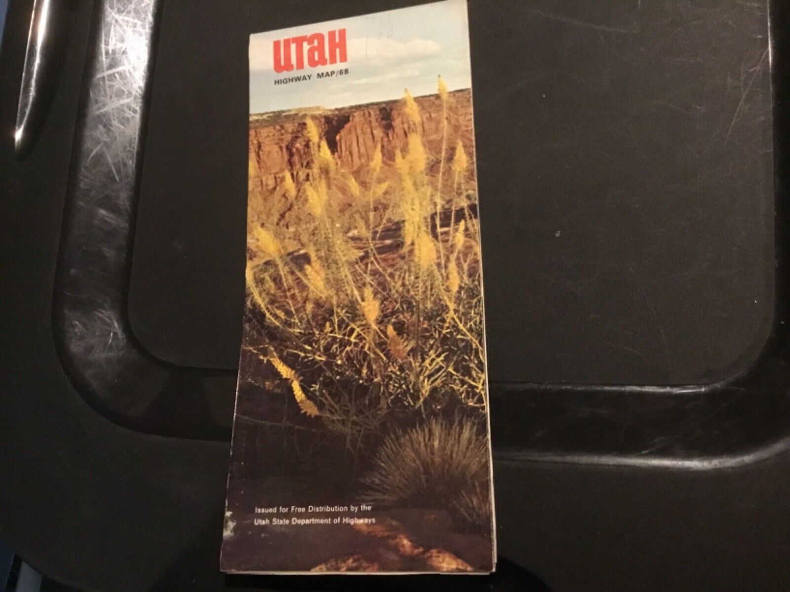 1968 UTAH Official State Highway Road Map Ogden Provo Arches National Monument