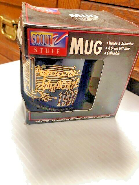 NEW BSA 1997 BLUE MUG INBOX- 1997  GET PREPARED FOR 21ST CENTURY   Scout Mug JAM