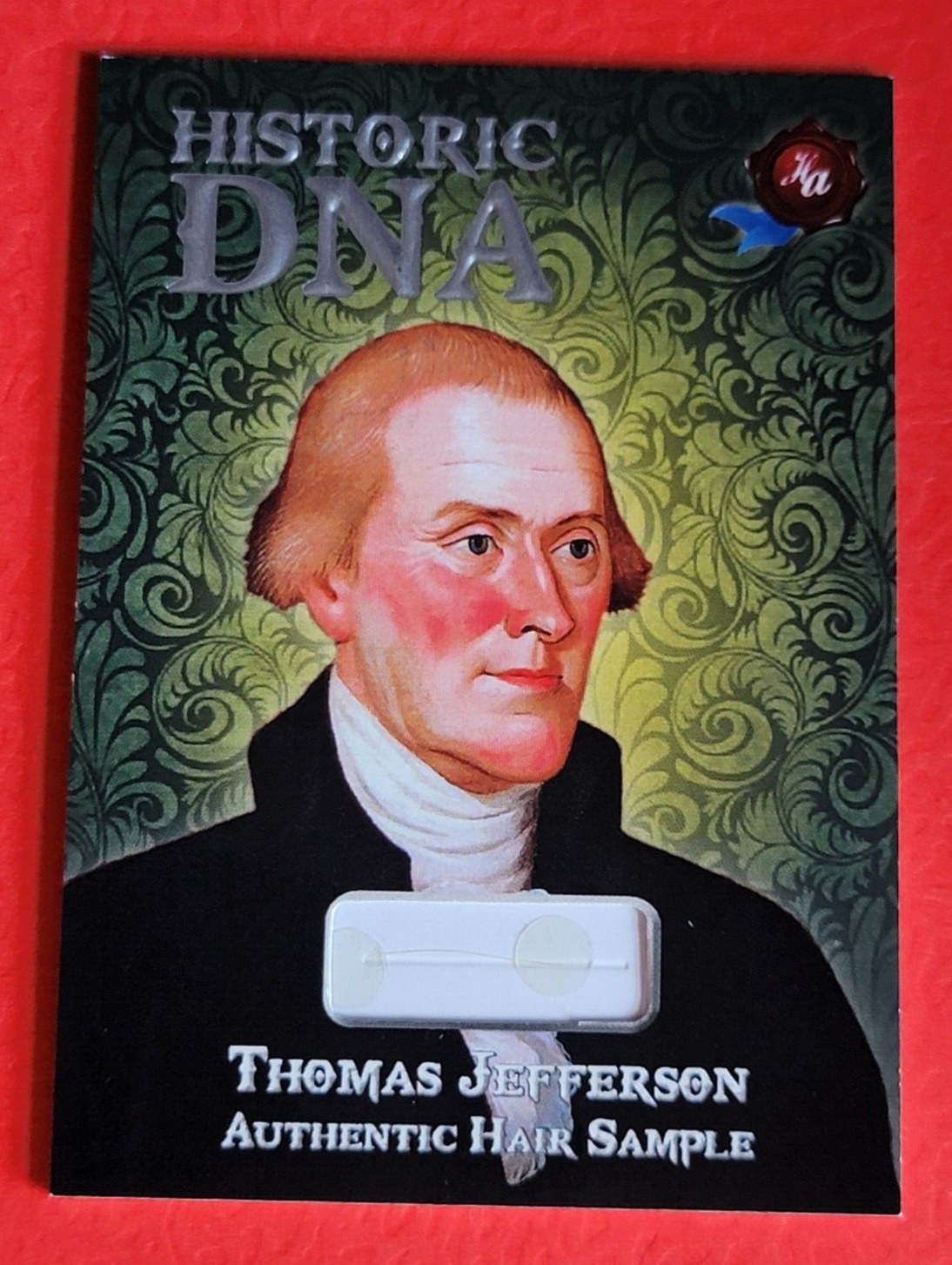 THOMAS JEFFERSON HAIR STRAND RELIC CARD 3rd PRESIDENT 2022 HISTORIC DNA #d93/182