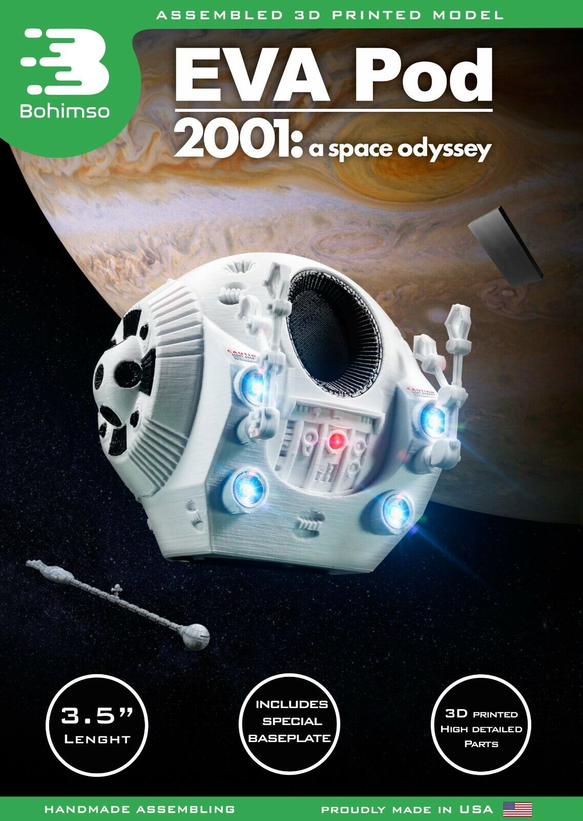 EVA Pod | 2001 a space odyssey | Plastic model | Capsule | Spacecraft | 3D Print