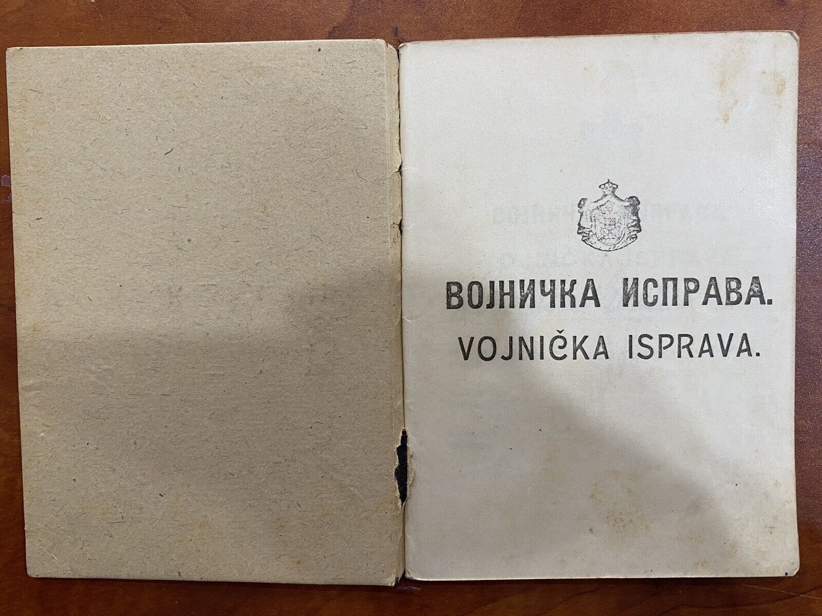Old Vintage Serbia Army military service Document 1927