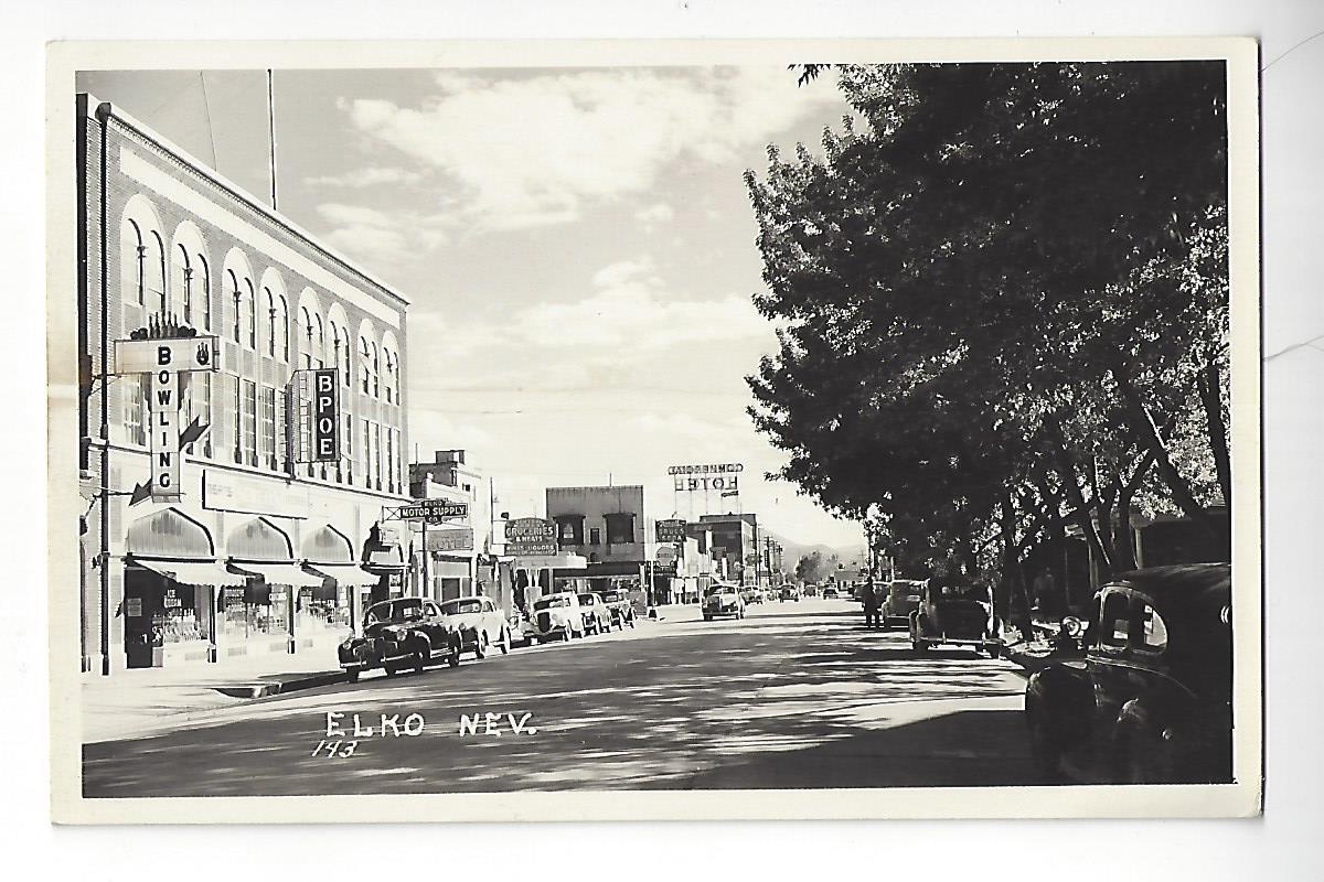 Elko, Nevada Street Scene RPPC