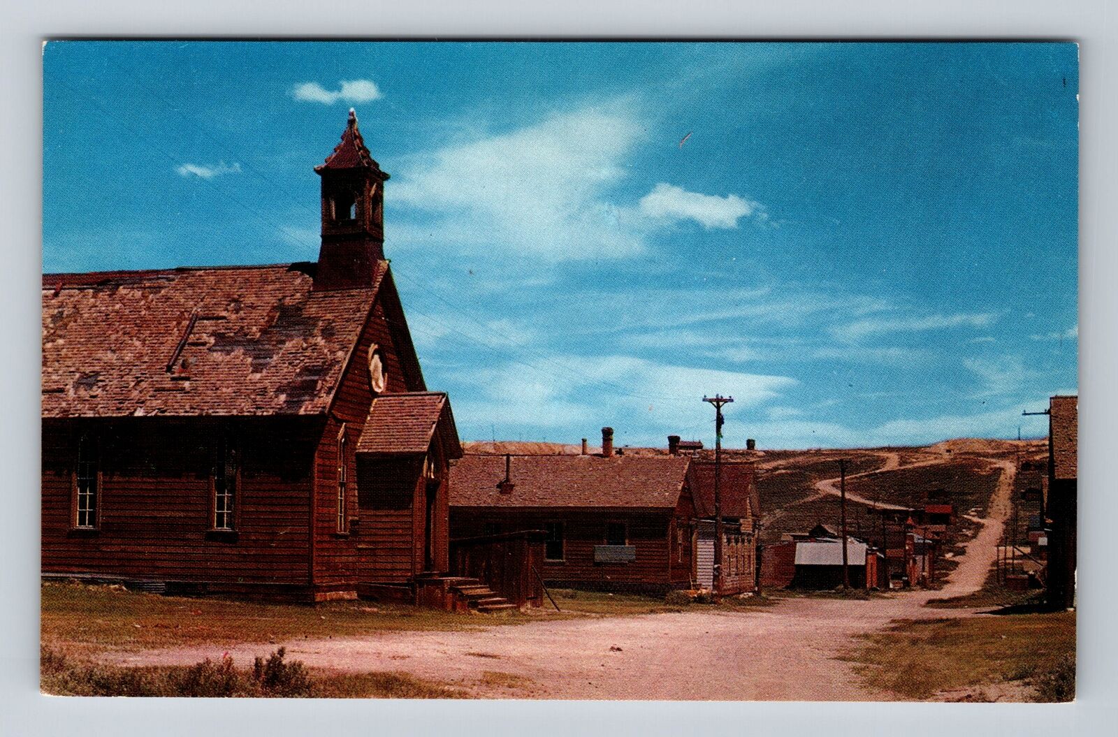 Bodie CA-California, Famous Mining Town, Antique Souvenir Vintage Postcard