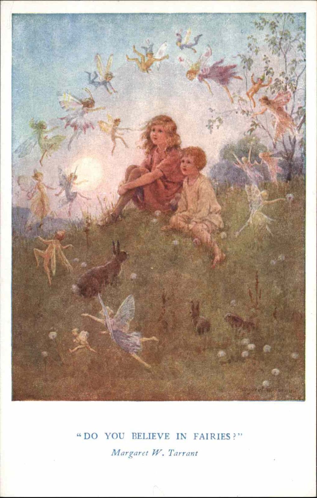Margaret W Tarrant Fantasy Fairy Fairies Medici Pk 31 Vintage Postcard