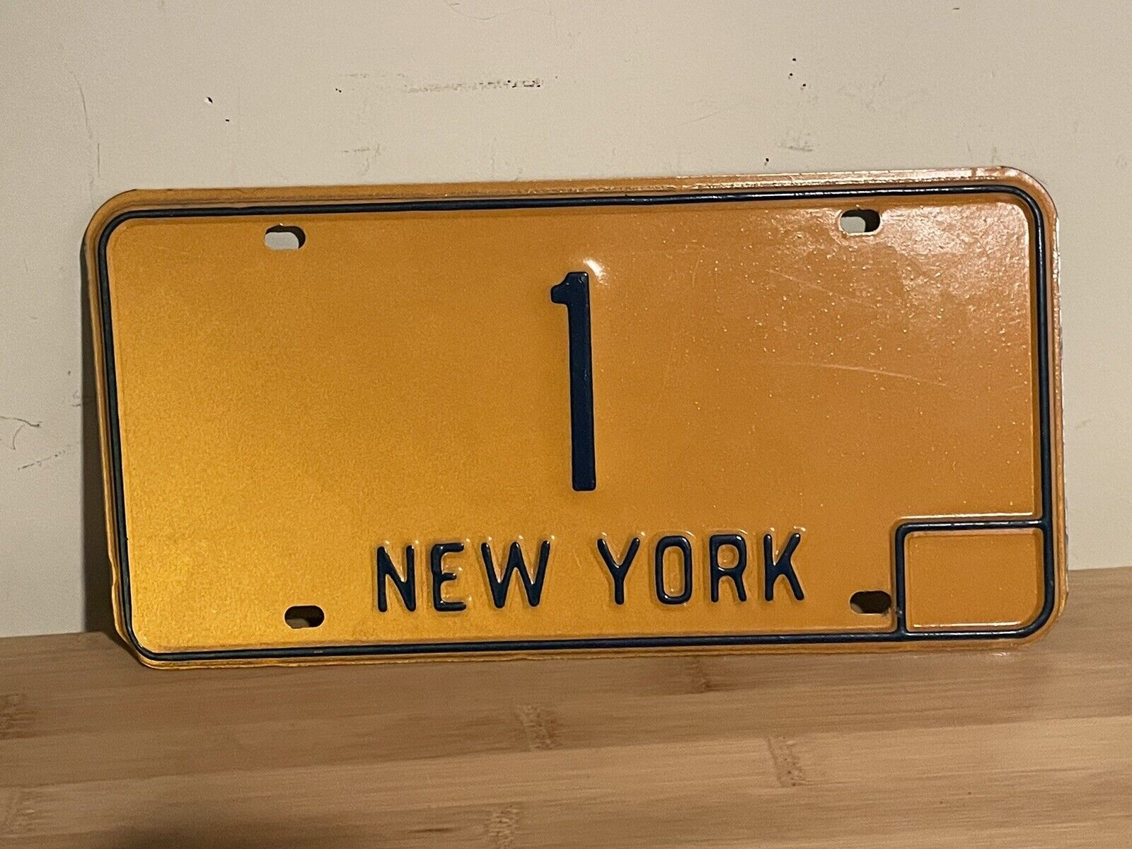 New York Governor License Plate 1980’s Low Number #1￼