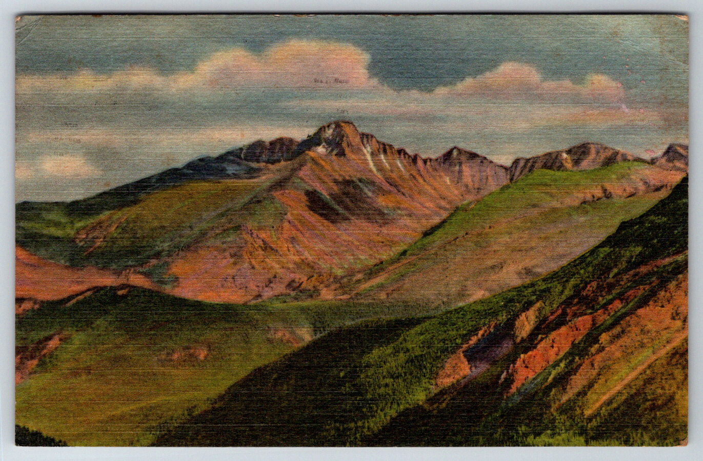 c1910s Longs Peak Forest Canyon Colorado Rocky Mountain Park Vintage Postcard
