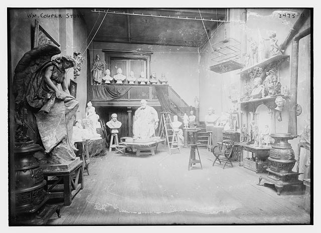 Studio Of American Sculptor William Couper 1853 1942 c1900 Old Photo