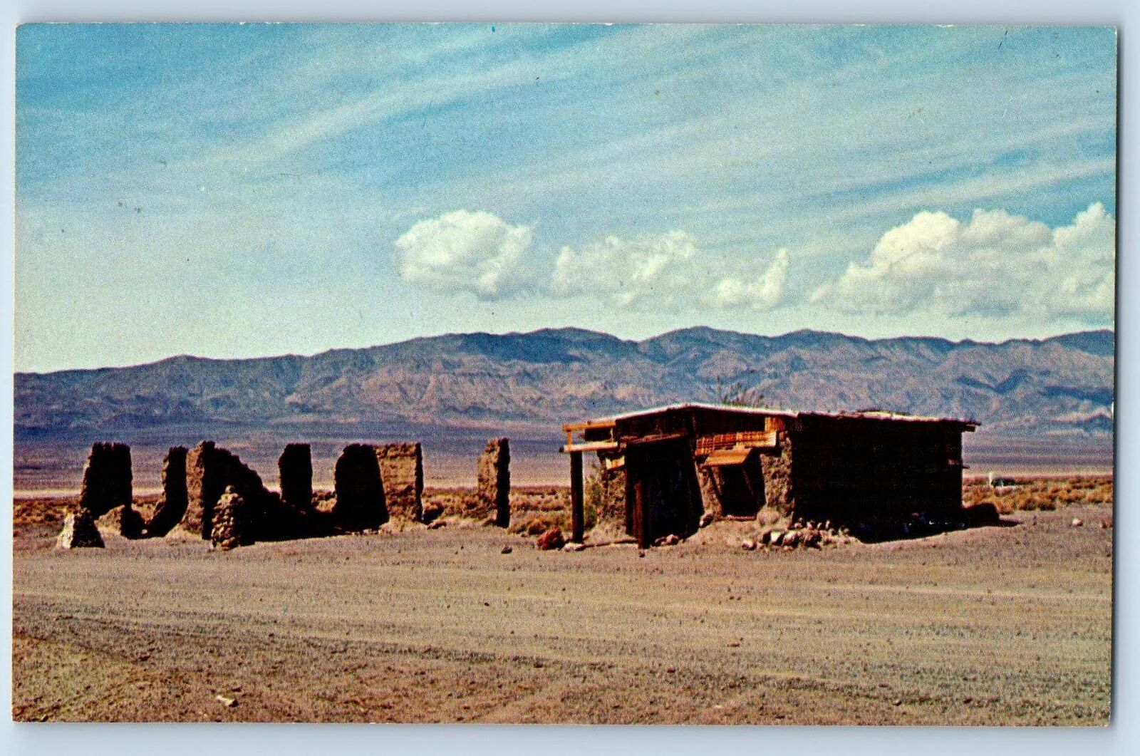 Panamint Valley California CA Postcard Ballarat Ruins Ghost Town c1960\'s Vintage
