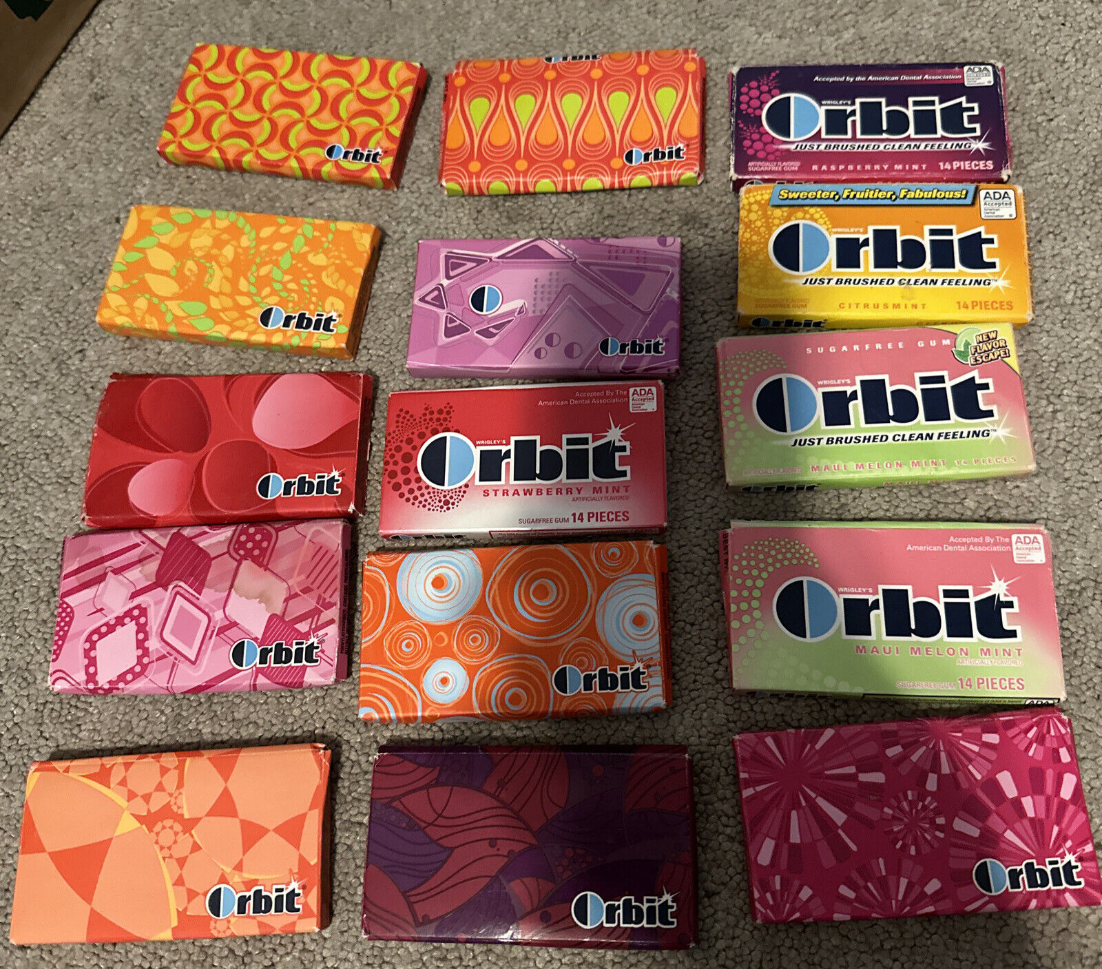 Vintage Orbit Gum (NOT SEALED THESE ARE OPENED VINTAGE BOXES OF EXPIRED GUM)