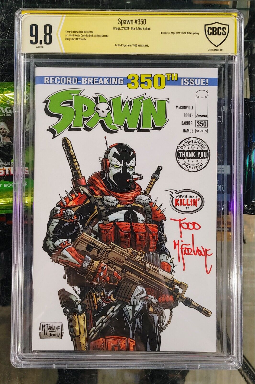 Spawn #350 CBCS 9.8 McFarlane Signed 1 Per Store Thank You Variant Rare Book