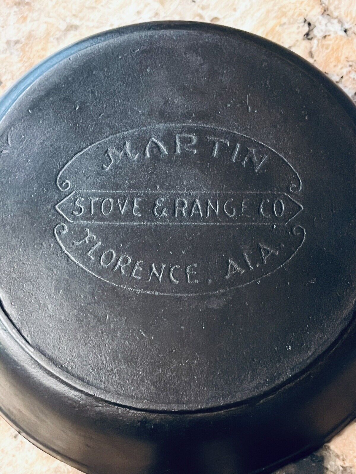 Vintage Martin Stove And Range No.5 Hamburger Logo Cast Iron Skillet Restored