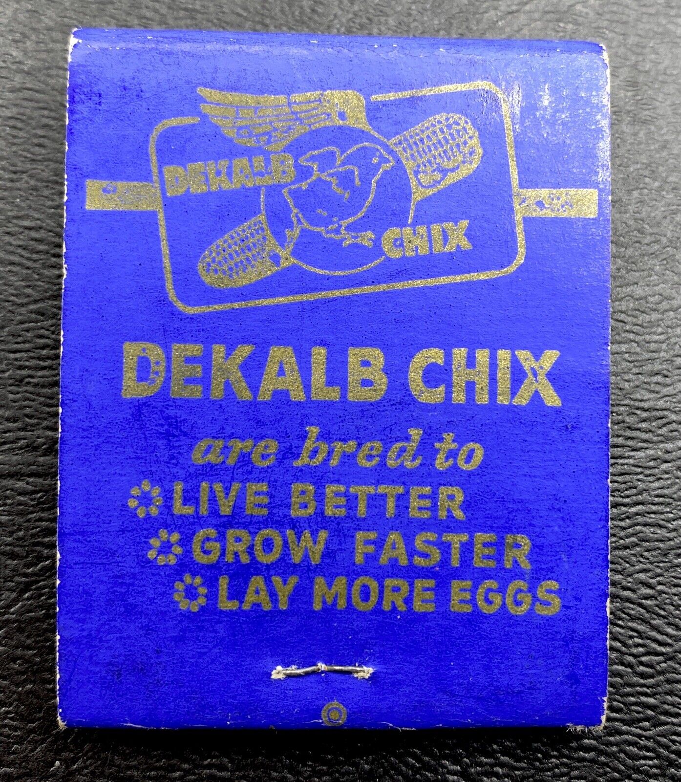 Dekalb Chix Farm AG Illinois Dekalb Full Unstruck Vintage Matchbook Advertising