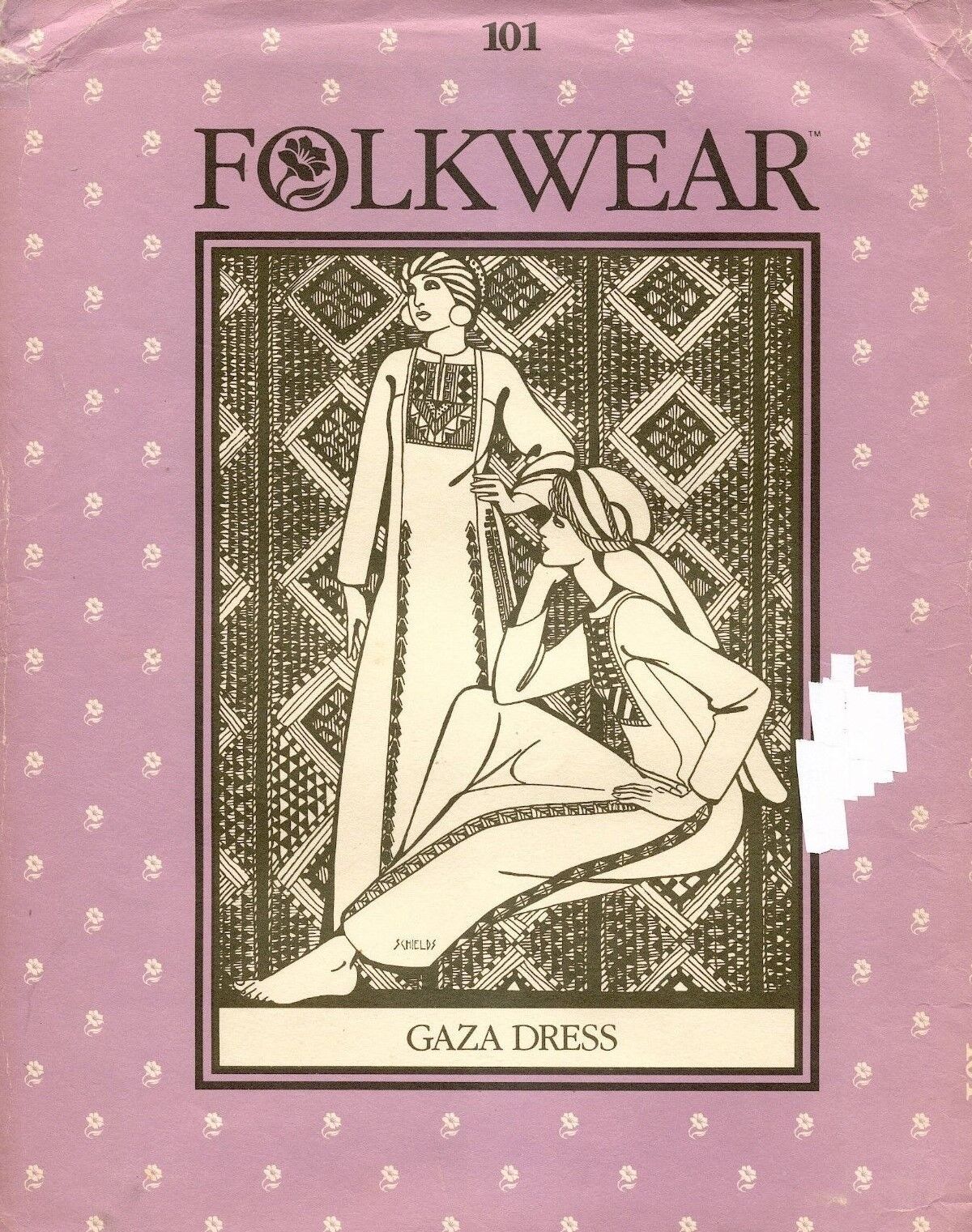 1980's  Folkwear Gaza Dress Pattern 101 Size S-L UNCUT