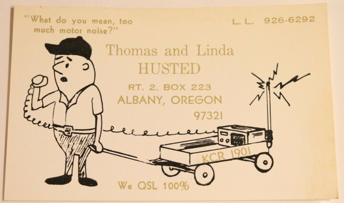 Vintage CB Ham radio Amateur Card KBM 5886 Albany Oregon QSL