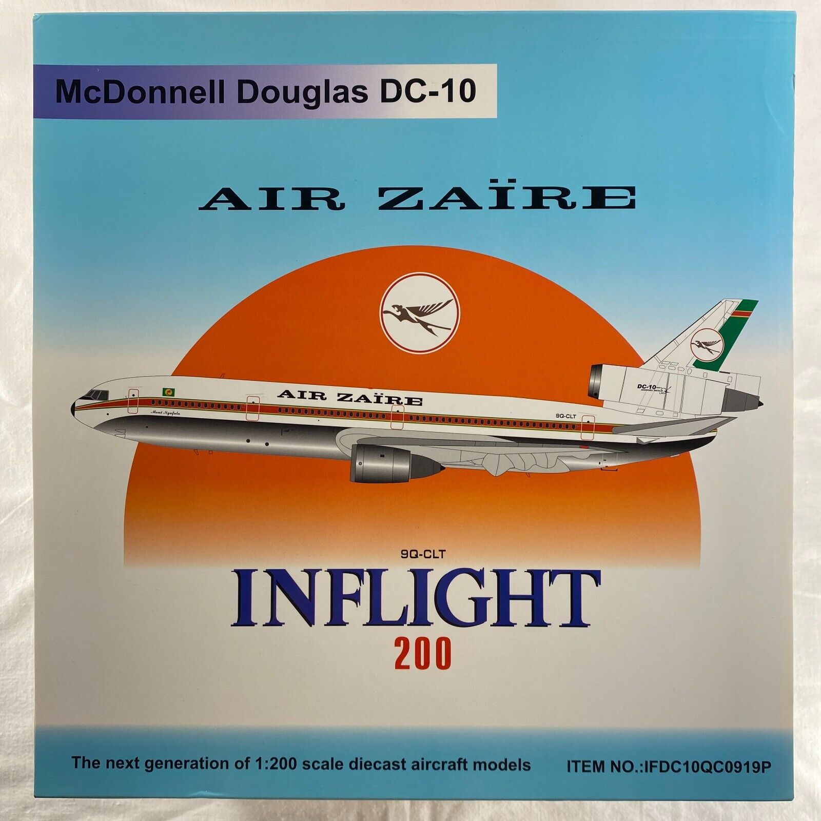 INFLIGHT IFDC10QC 1:200 Air Zaire McDonnell Douglas DC-10-30 9Q-CLT VERY RARE