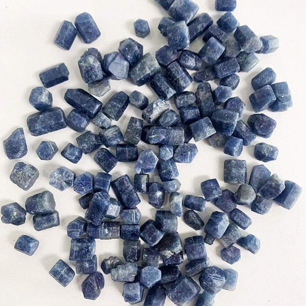 50g/100g Bulk Rough Natural Blue Sapphire Ruby Corundum Crystal Healing Specimen