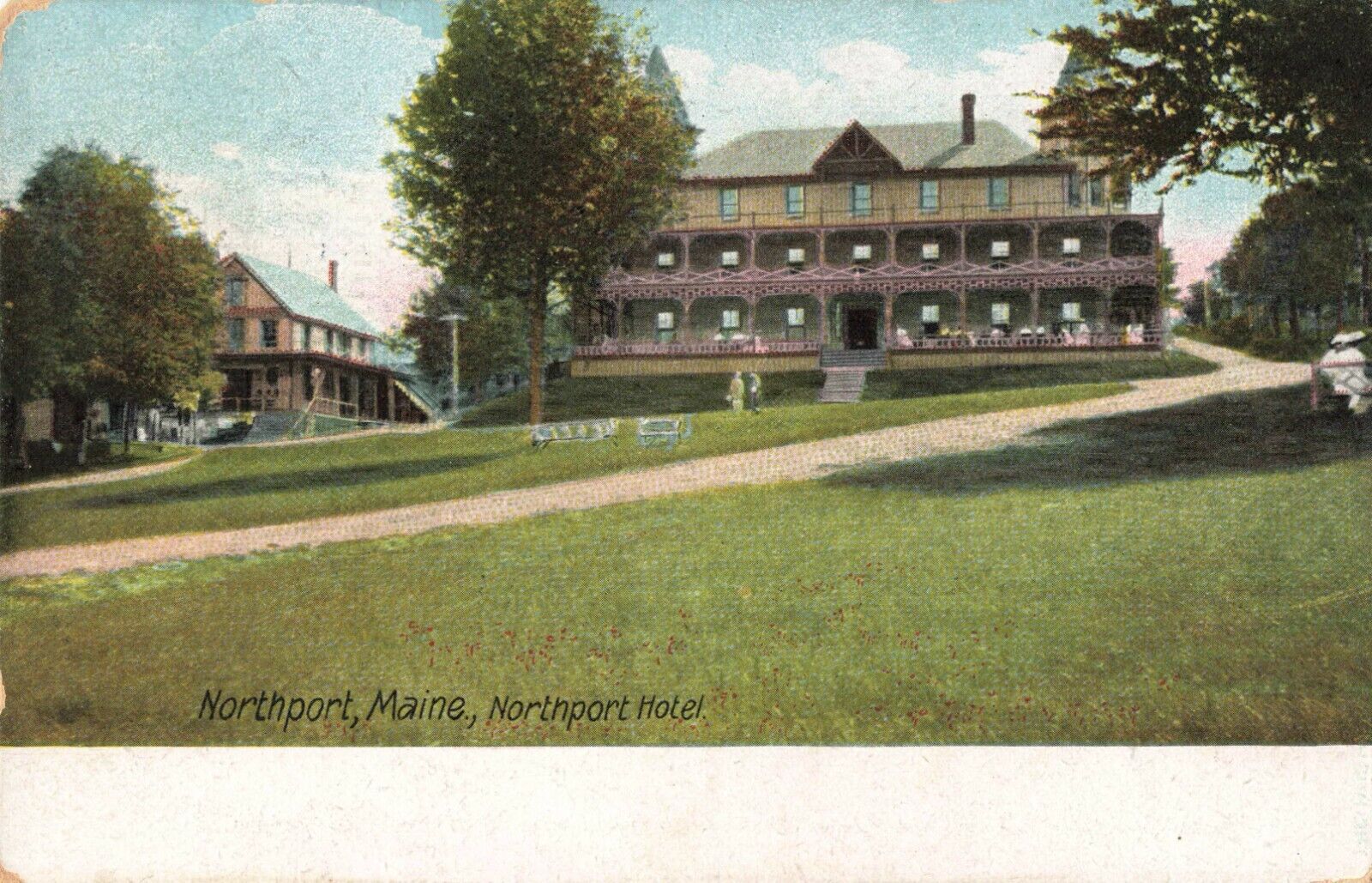 Northport Hotel, Northport, Maine ME - c1910 Vintage Postcard