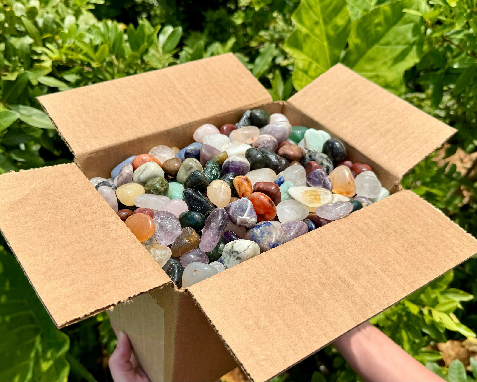 WHOLESALE 20 lb Box Medium Assorted Mixed Tumbled Stones, CRAZY CHEAP Crystals