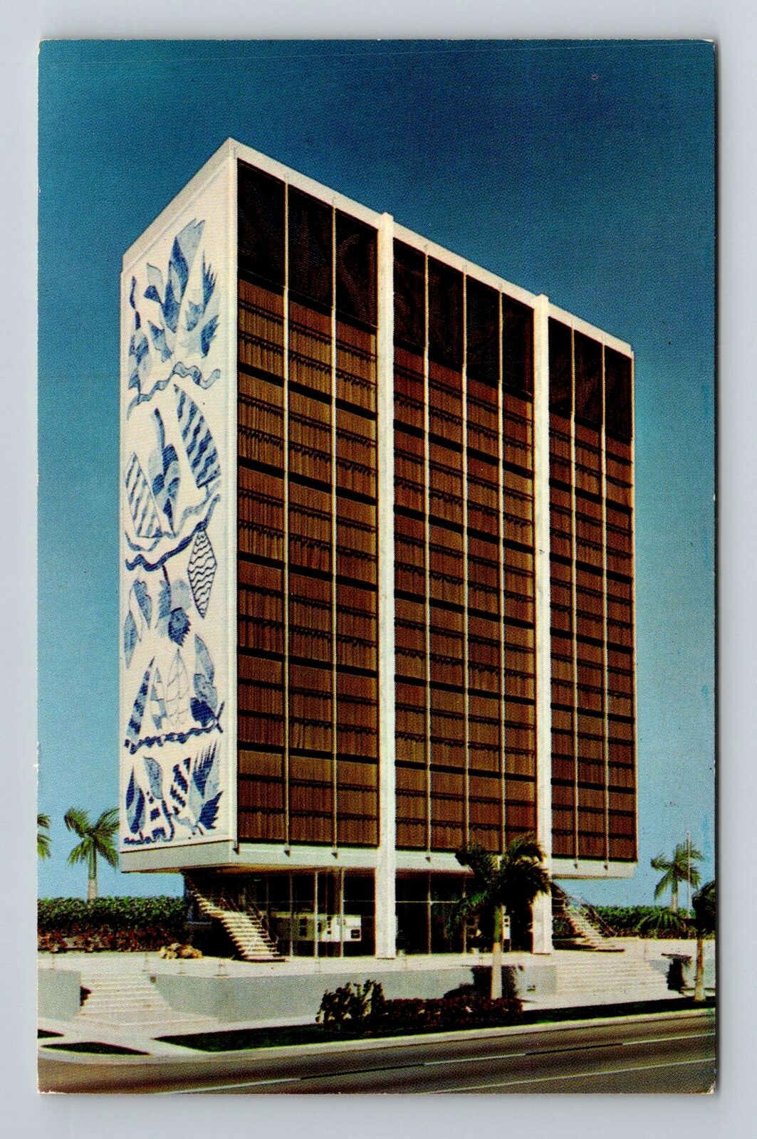 Miami FL-Florida, Bacardi Imports Inc Building, Vintage Postcard