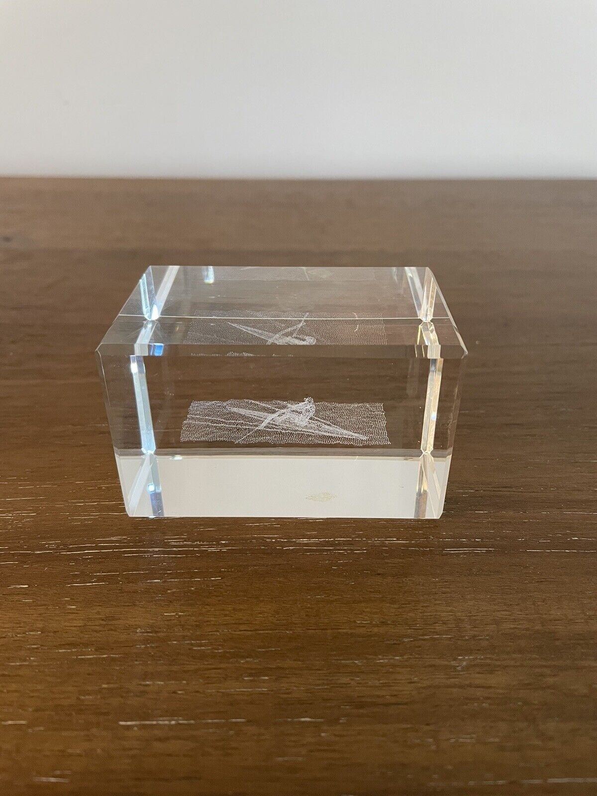 Rower 3D Laser Etched Crystal Glass Display Piece/Paperweight