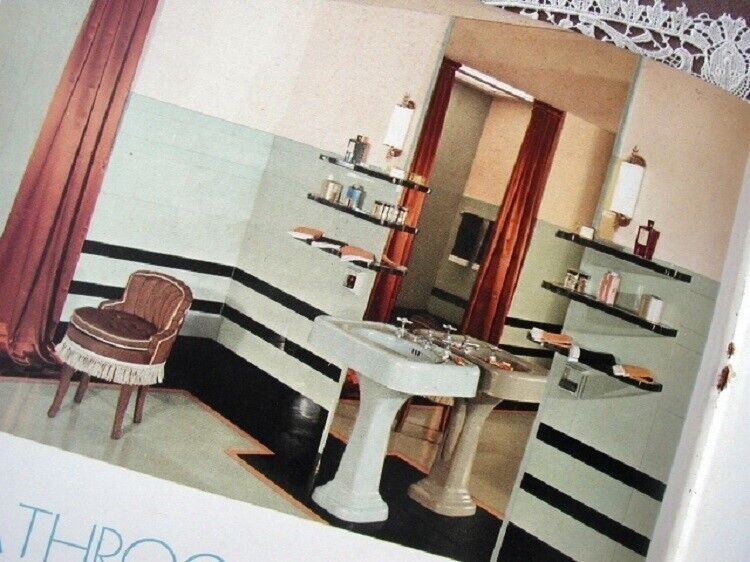 1936 Home Planning Catalog Pittsburgh Plate Glass Kitchen Baths Carrara DECO