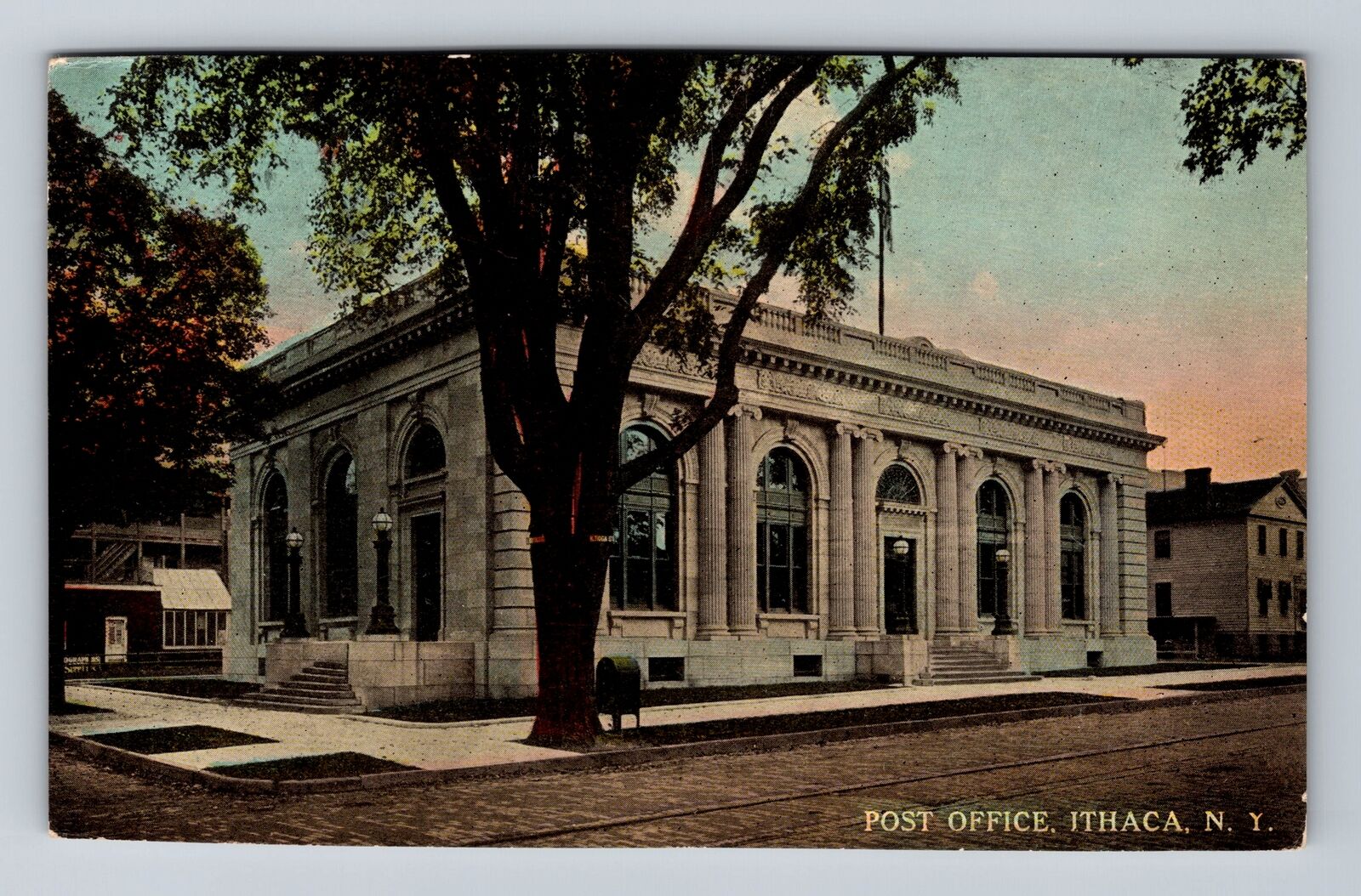 Ithaca NY-New York, United States Post Office, Antique, Vintage Postcard