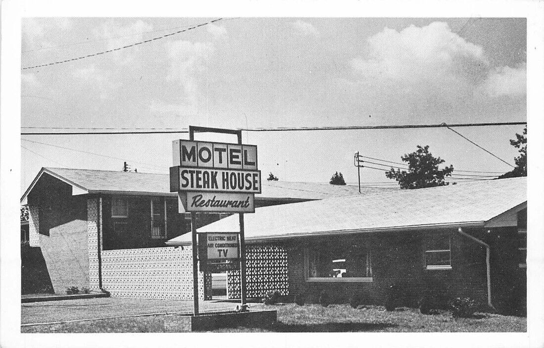 c1950s Steak House Motel Restaurant - Rocky Mount, Virginia • Vintage Postcard