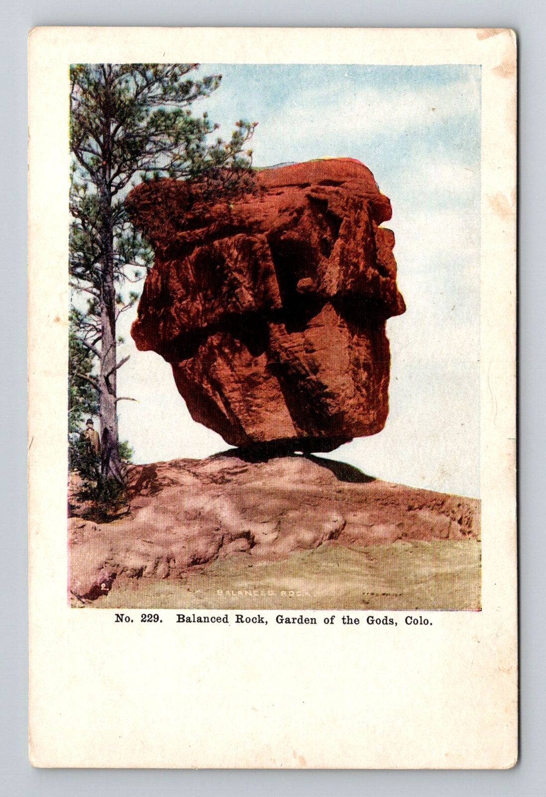 CO-Colorado, Balanced Rock, Garden Of The Gods, Vintage Postcard