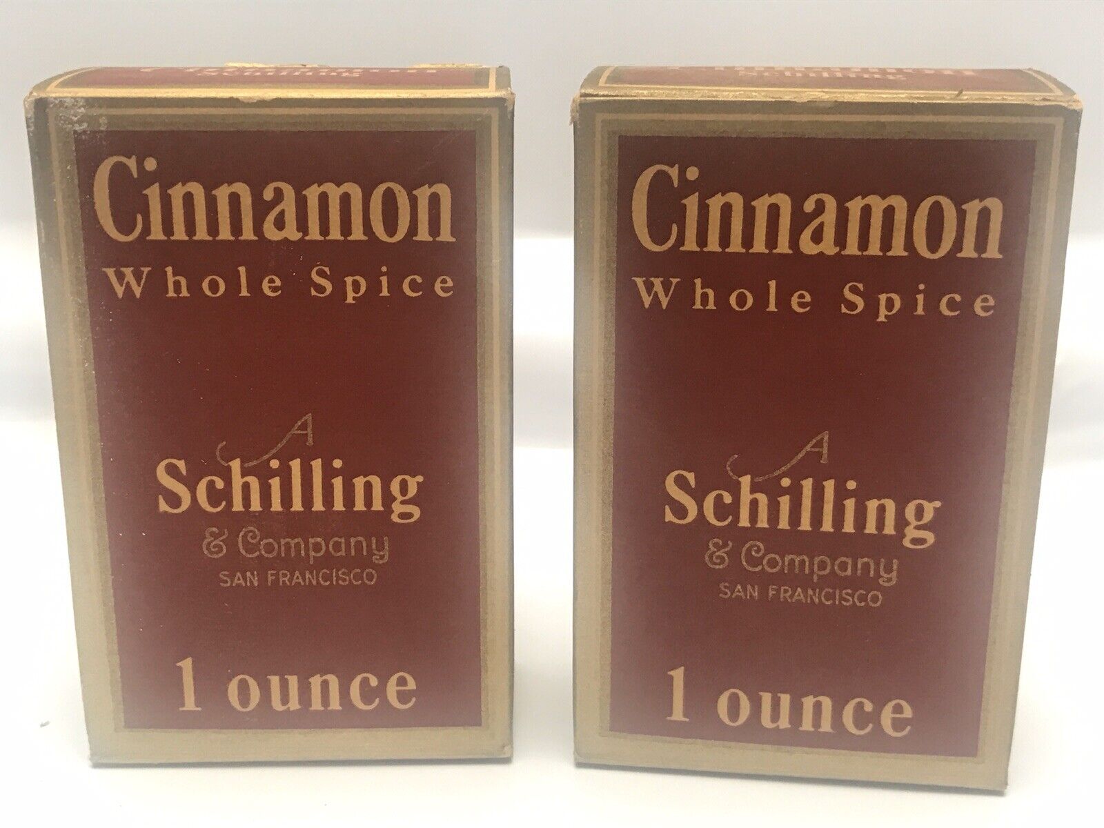 VTG Schilling Cinnamon Spice 1 oz Boxes Full & Very Clean San Francisco