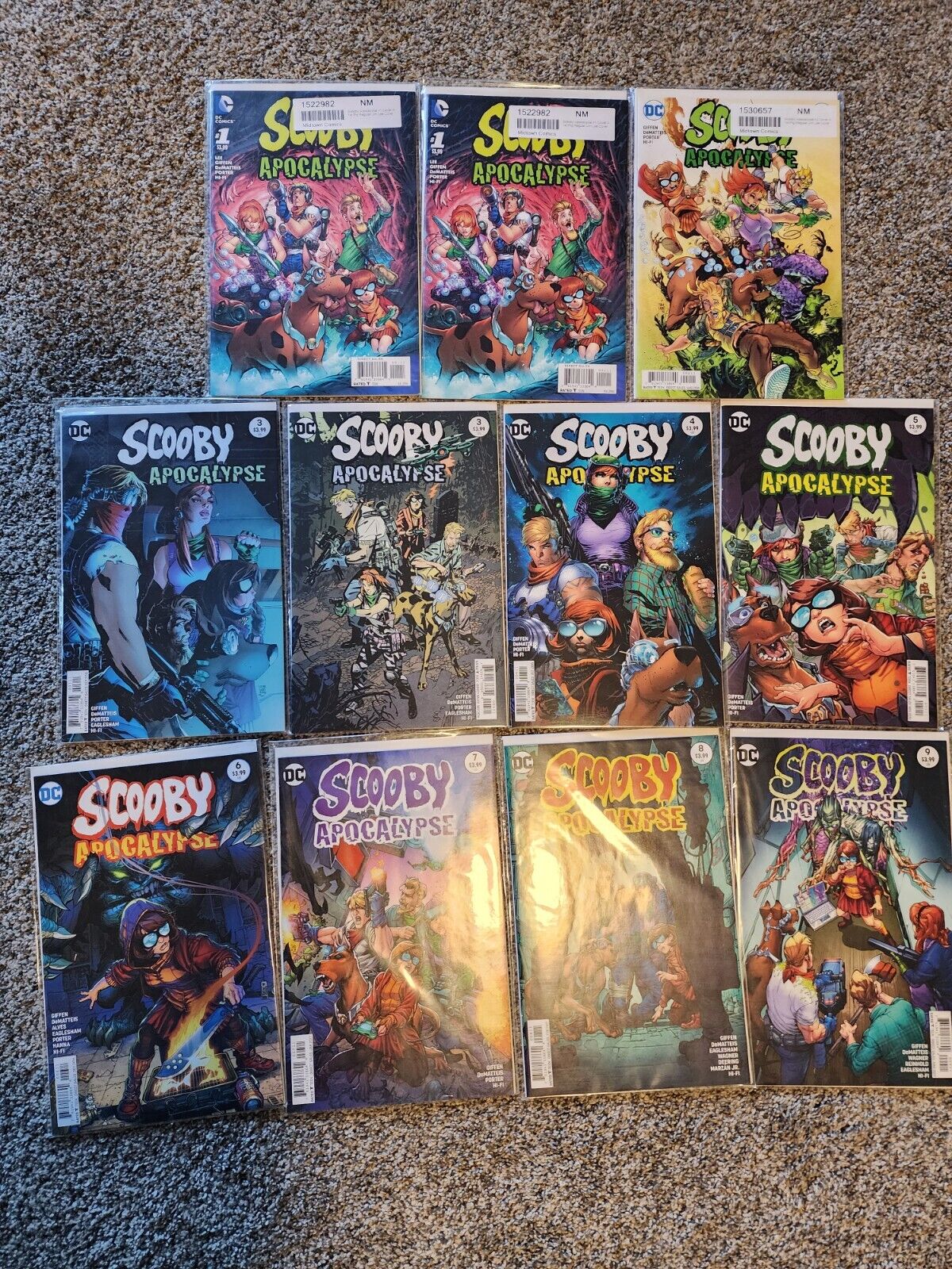 Scooby Apocalypse Comic Book Set Issues #1-9 