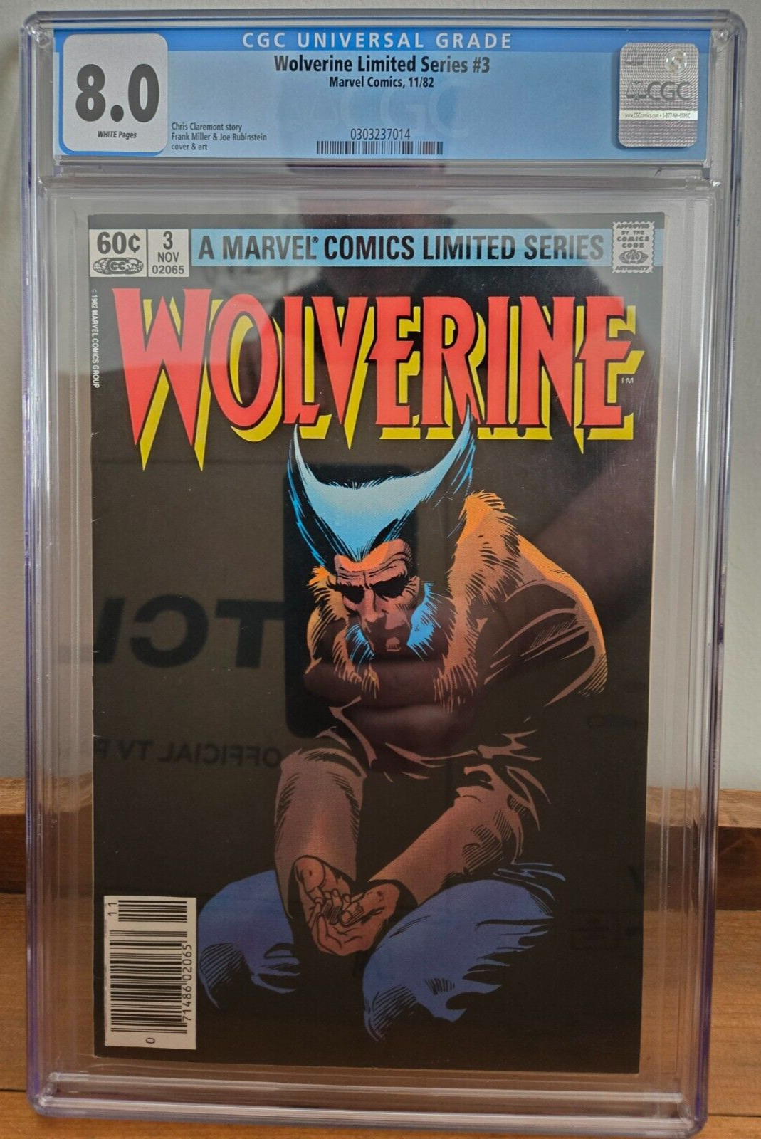 Wolverine Limited Series #3 - Frank Miller - CGC 8.0 Newsstand