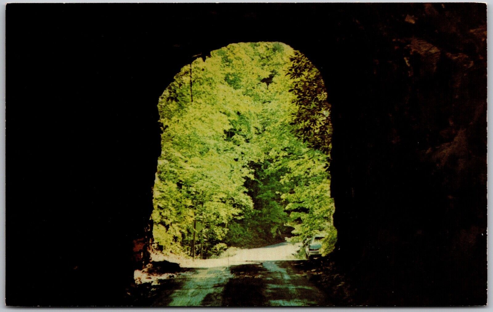 Postcard Vintage Nada Tunnel Daniel Boone National Forest Kentucky KY