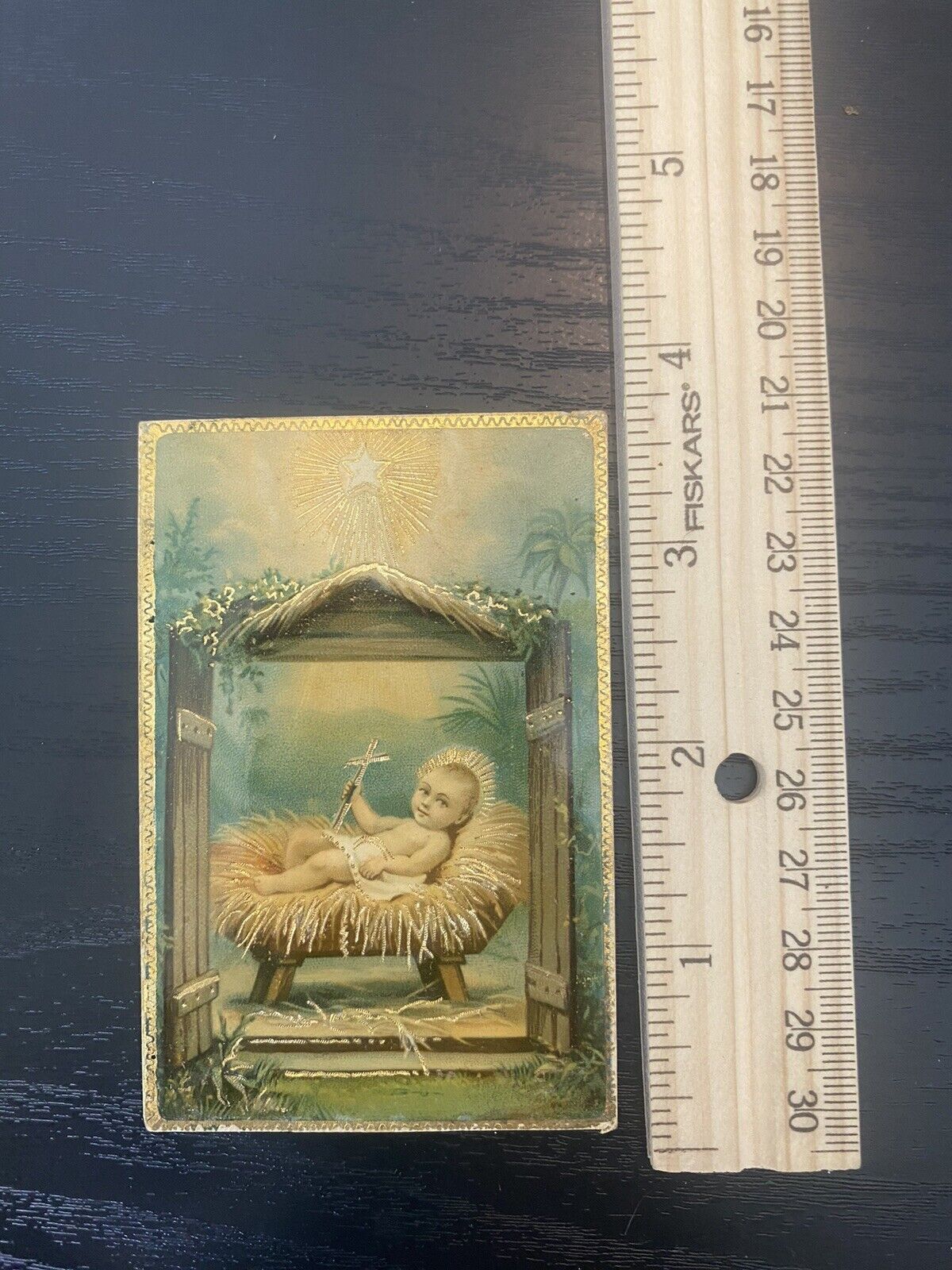 Antique Catholic Prayer Card Religious Collectible 1890's Holy Card. Baby Jesus