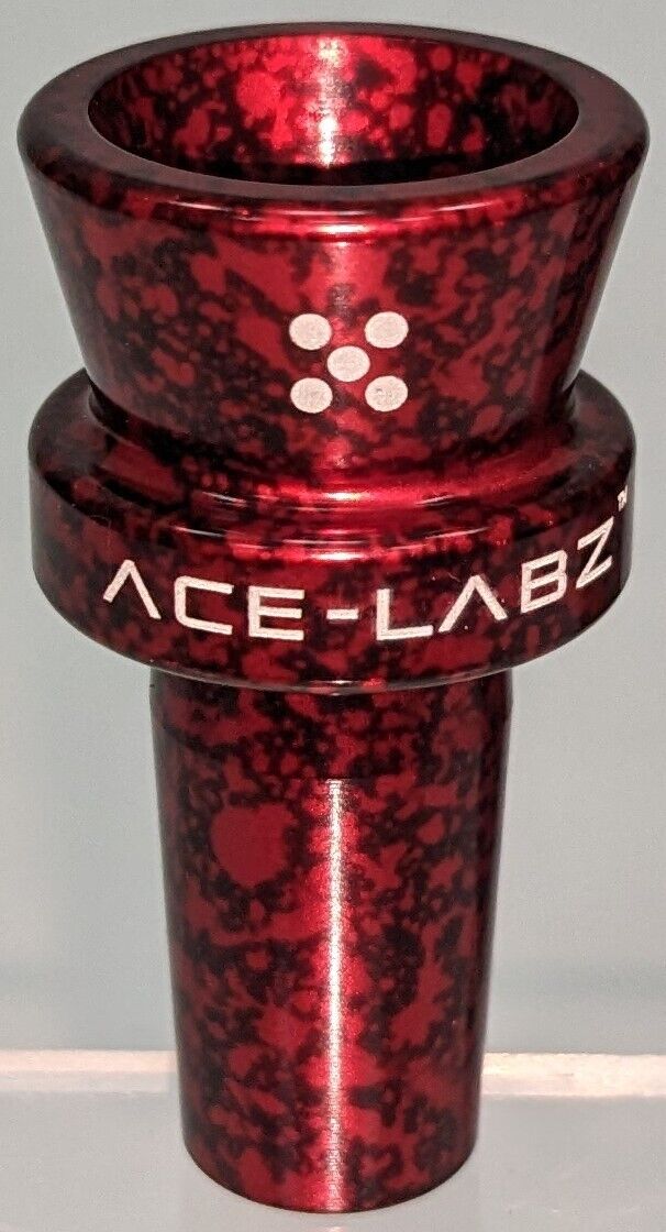 Ace-Labz TITAN-BOWL 14mm Metal Unbreakable Slide 5 Hole Stem Red Camo